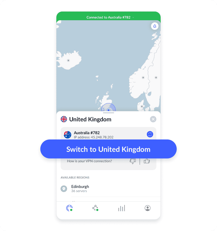 How to change the VPN location on different devices
