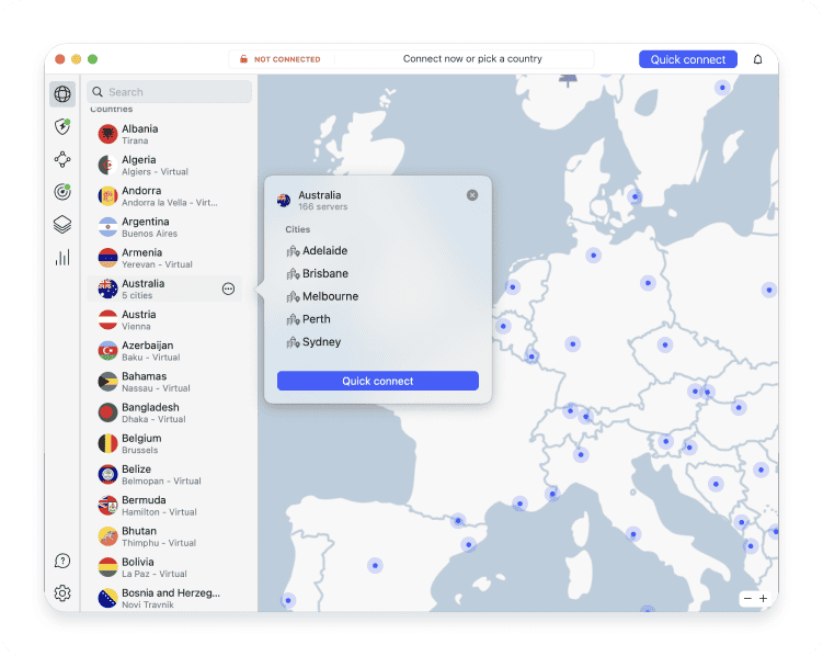 How to change the VPN location on different devices