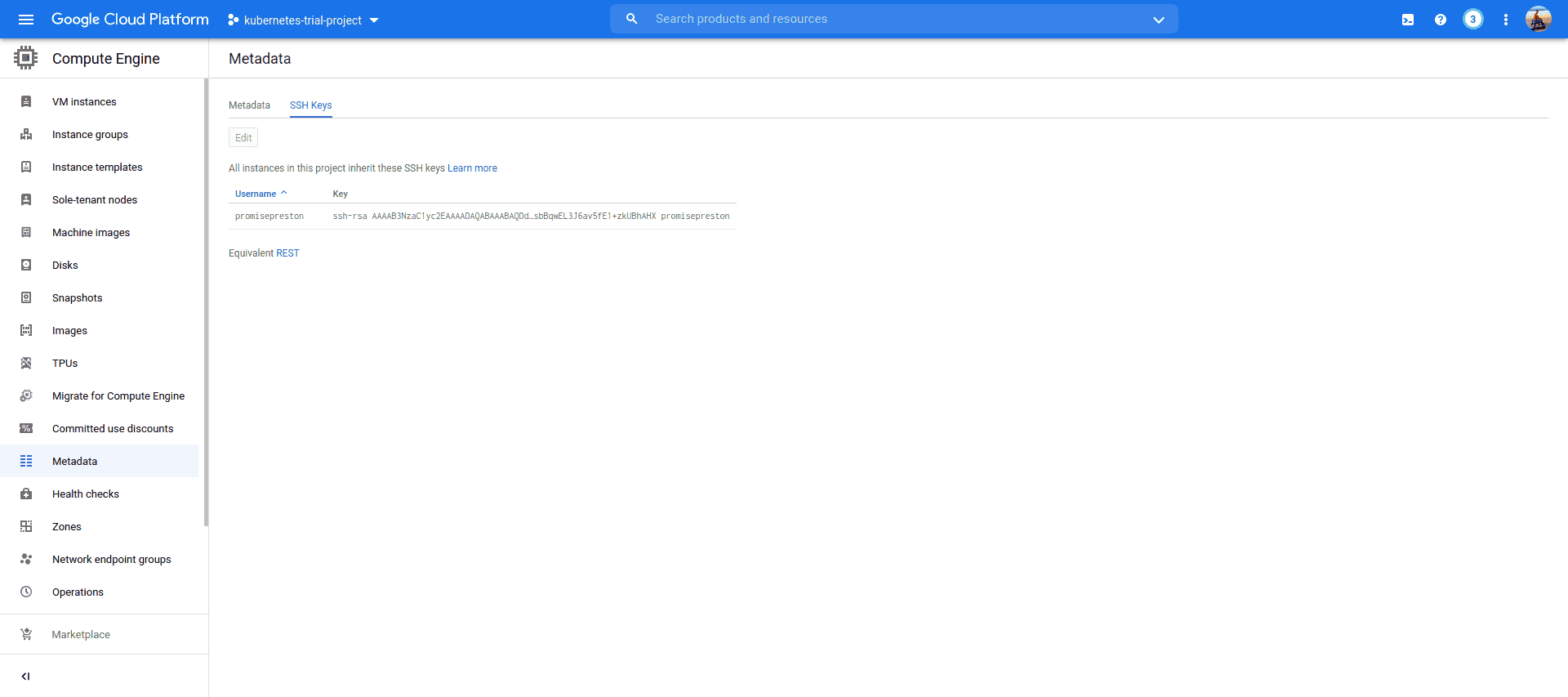 Google Cloud Platform: SSH to Google cloud instance will have “Permission denied (publickey)”
