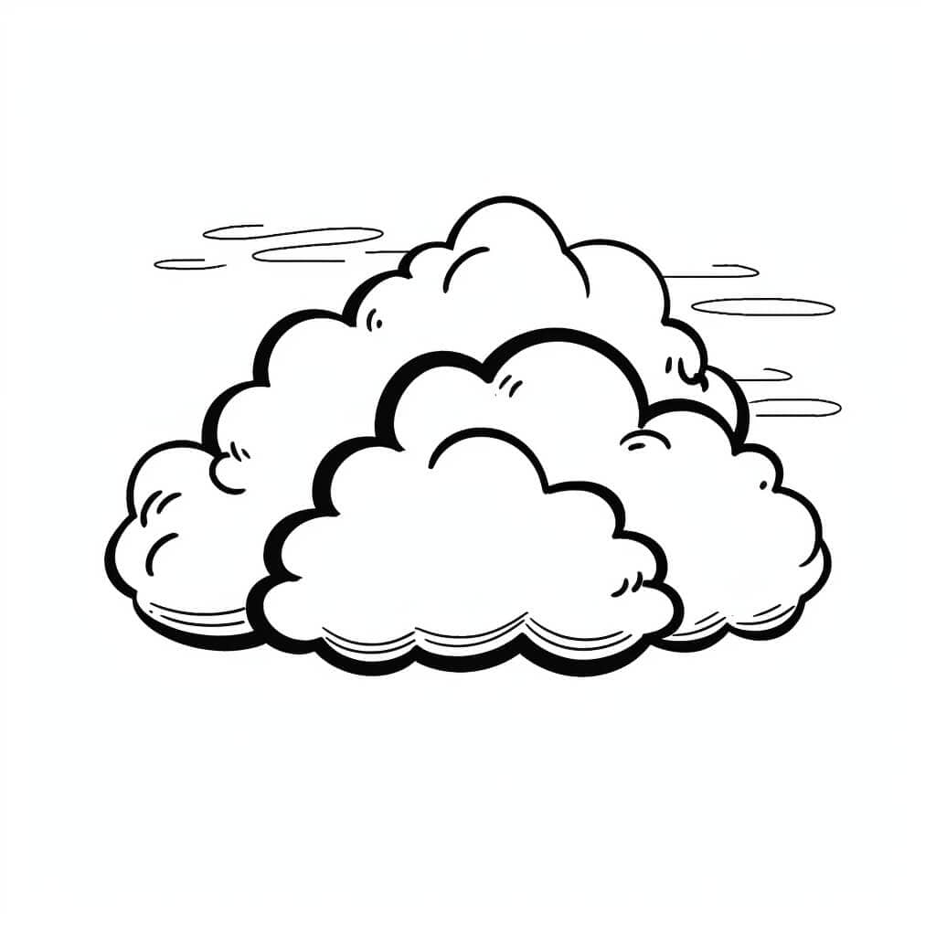 Clouds Color Sheets (Free + Printable)