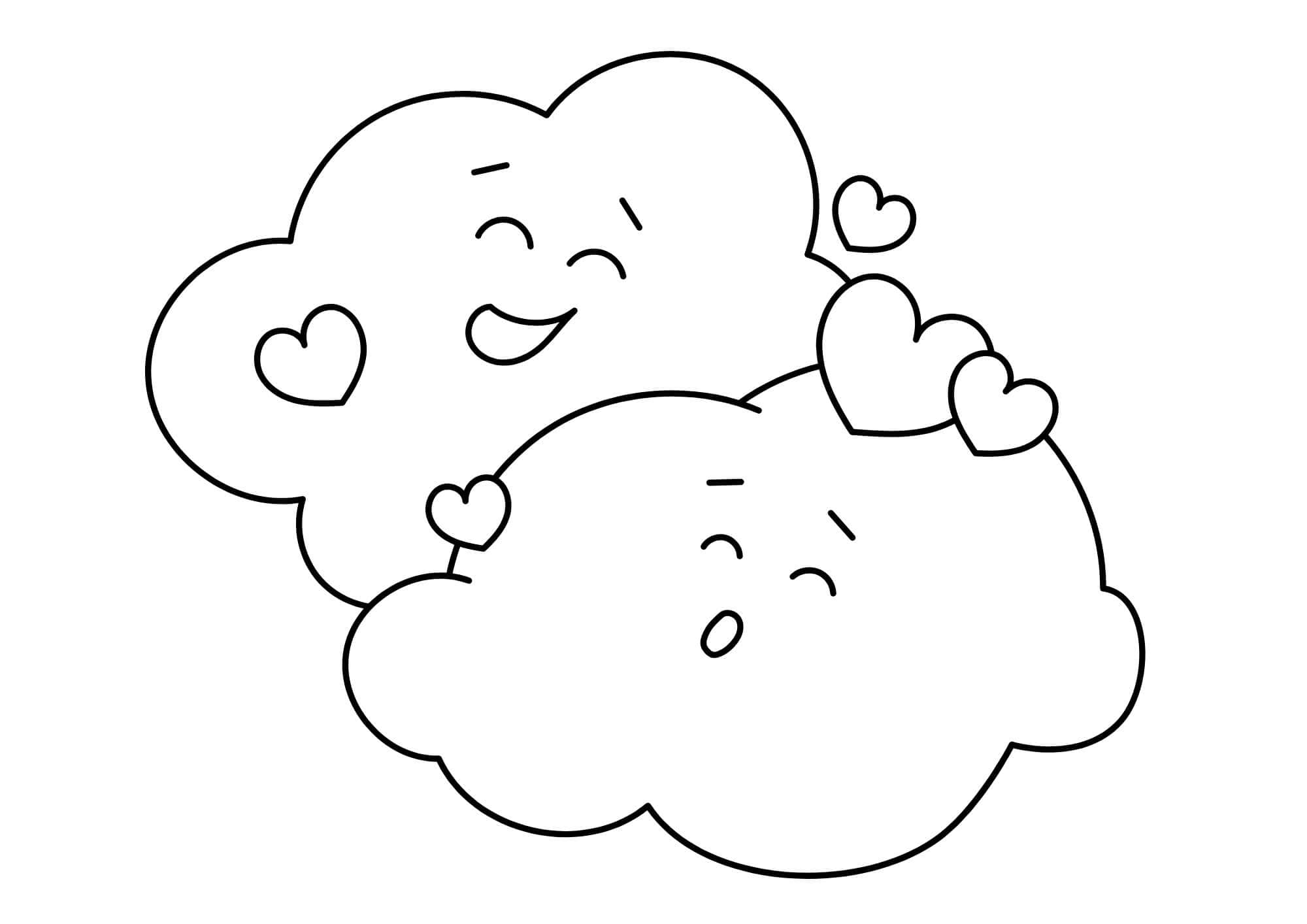 Clouds Color Sheets (Free + Printable)