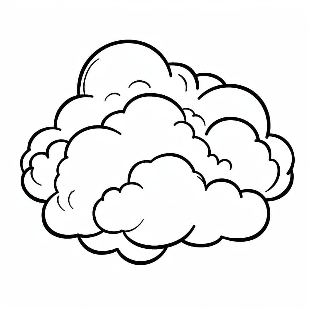 Clouds Color Sheets (Free + Printable)
