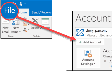 selectFile, then add Account .