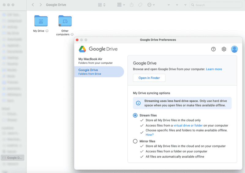 google drive desktop app