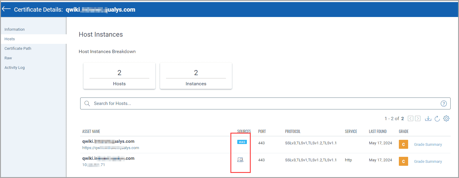 Run Scans to Discover Certificates