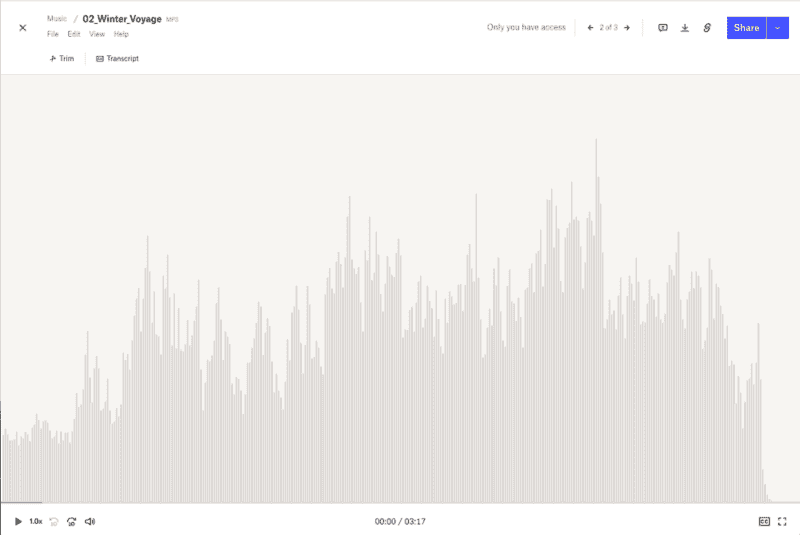 Dropbox music player
