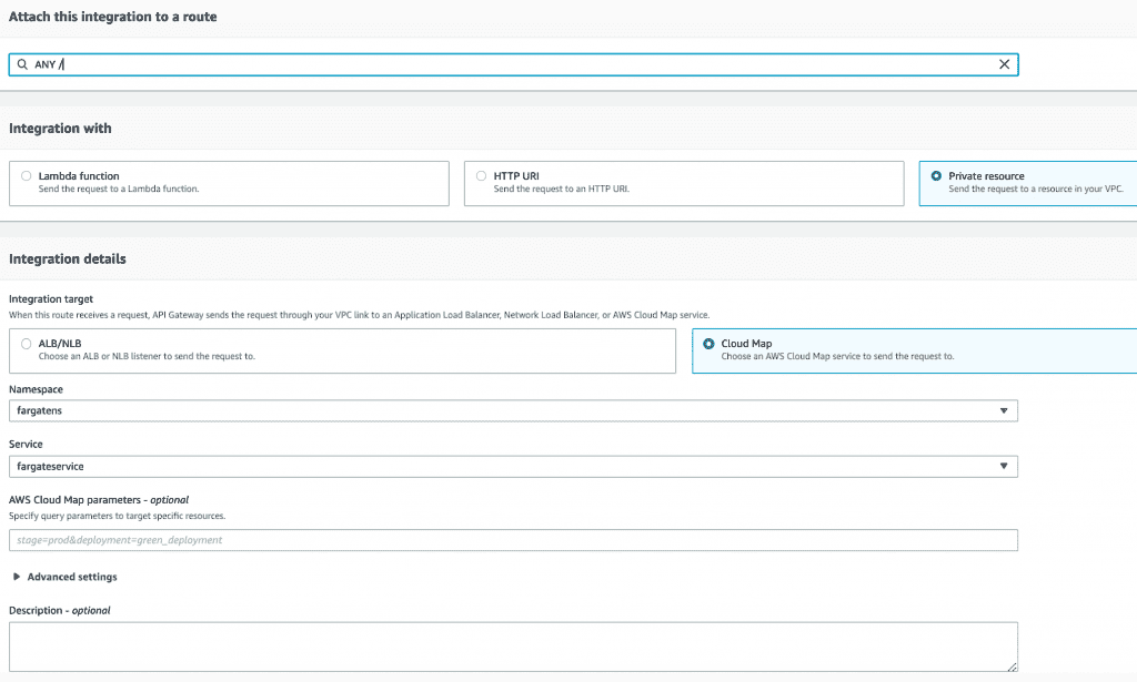 Attach this integration to a route