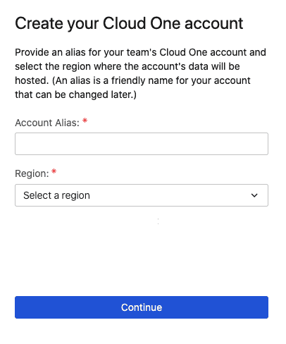 Sign up for Trend Cloud One