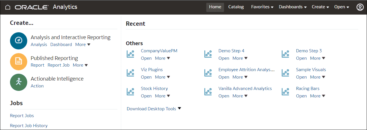 Access Oracle Analytics Cloud