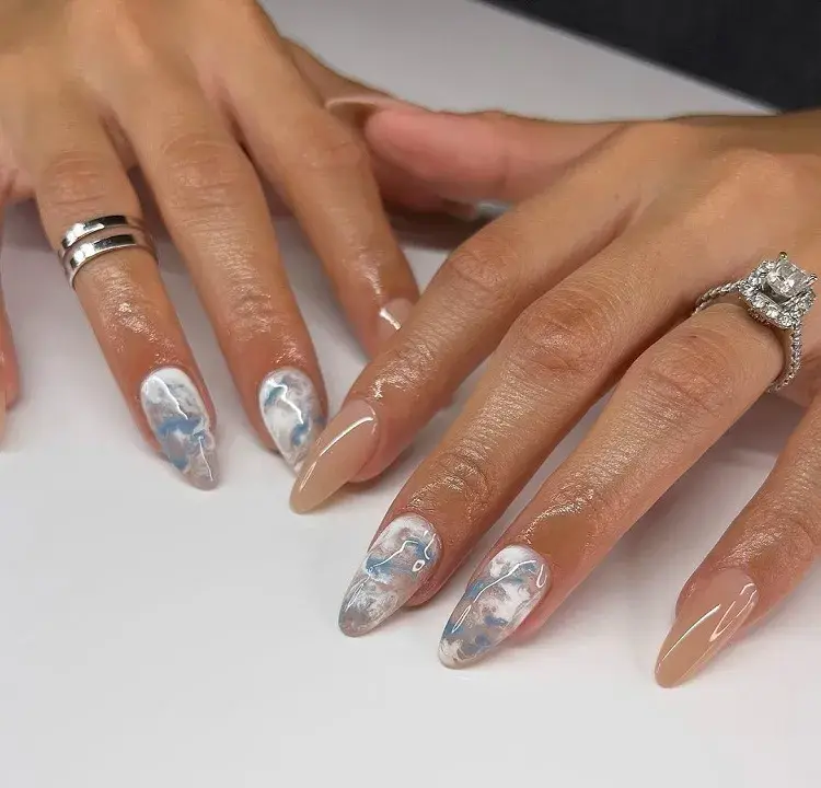 What Are Cloud Nails? Mirror The Sky Onto Your Manicure!