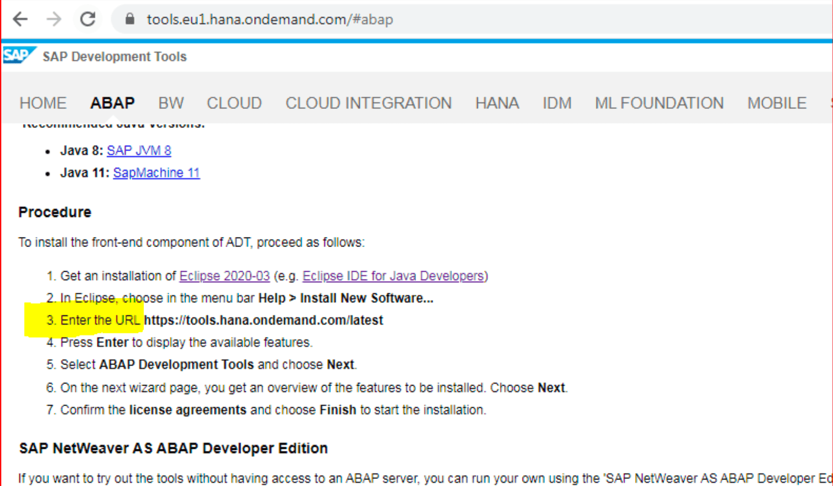 Installation Eclipse and configuration ADT tool