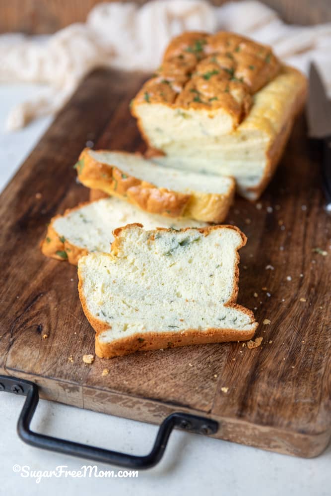 High Protein Keto Garlic Herb Cottage Cheese Bread