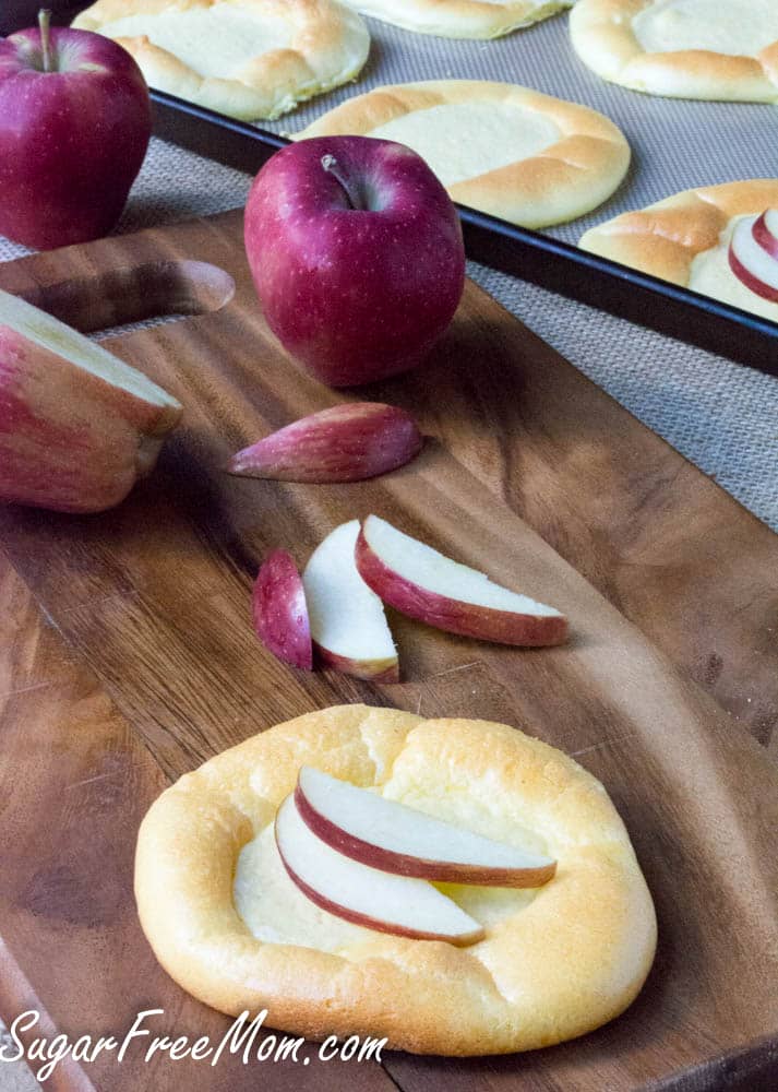 Low Carb Keto Apple Cheese Danish with Cloud Bread