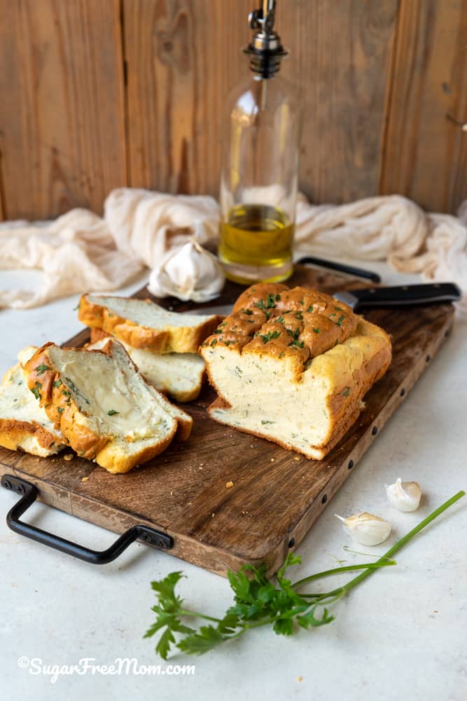 High Protein Keto Garlic Herb Cottage Cheese Bread