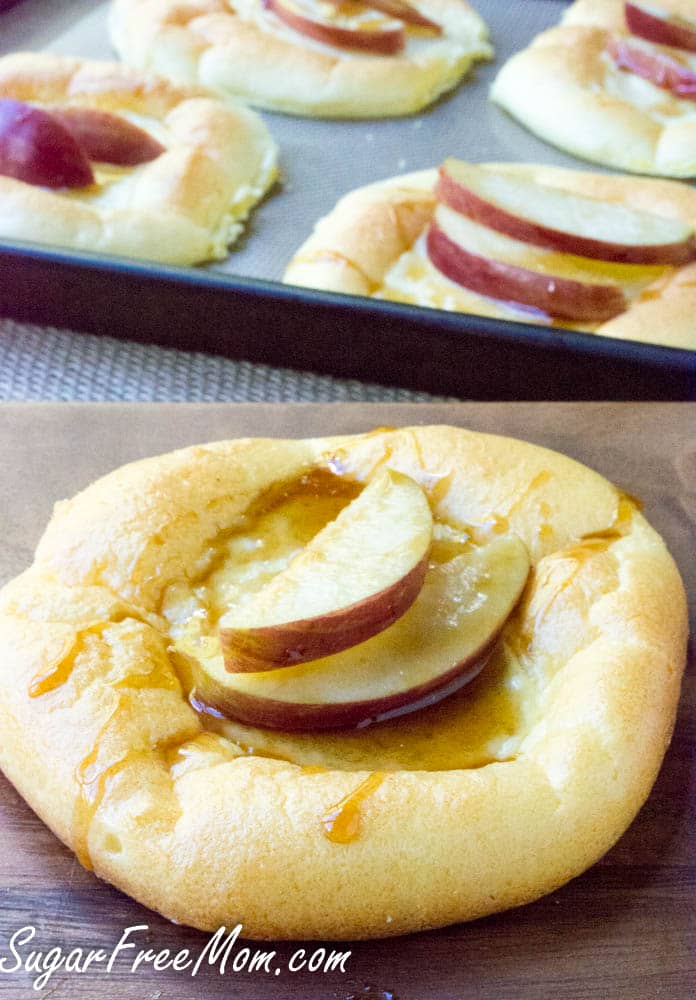 Low Carb Keto Apple Cheese Danish with Cloud Bread