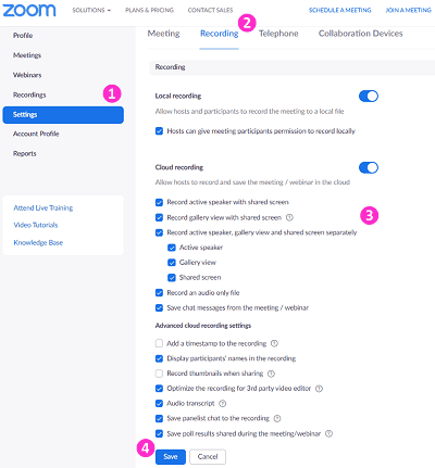 Zoom Cloud Recordings