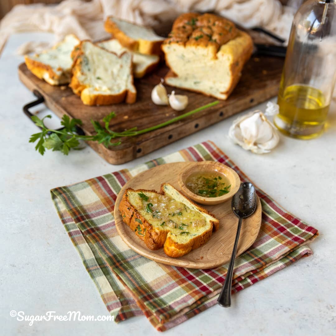 High Protein Keto Garlic Herb Cottage Cheese Bread