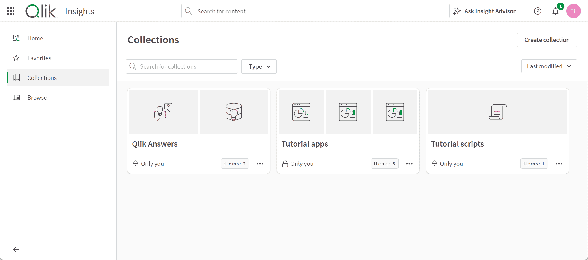 Insights activity center
