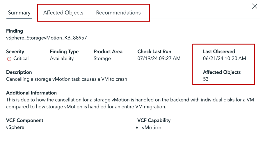 New Diagnostics Console Experience with VMware Cloud Foundation Operations