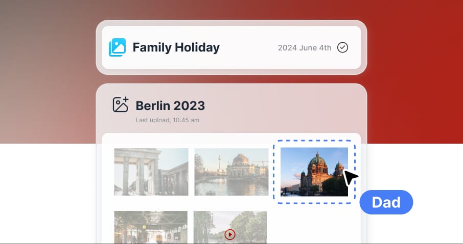 Photos stored in the cloud