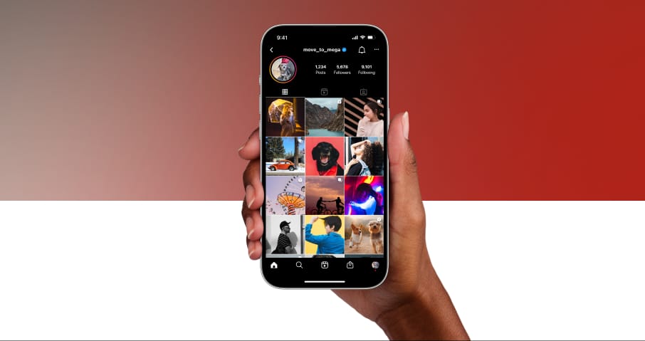 A photo-sharing social media platform on a mobile device
