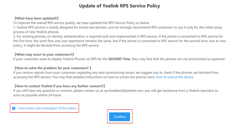 Yealink Management Cloud Service (YMCS) & Remote Provisioning Service (RPS)