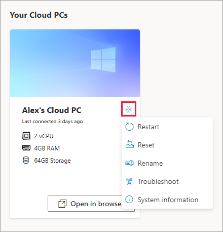 Accessing Cloud PCs