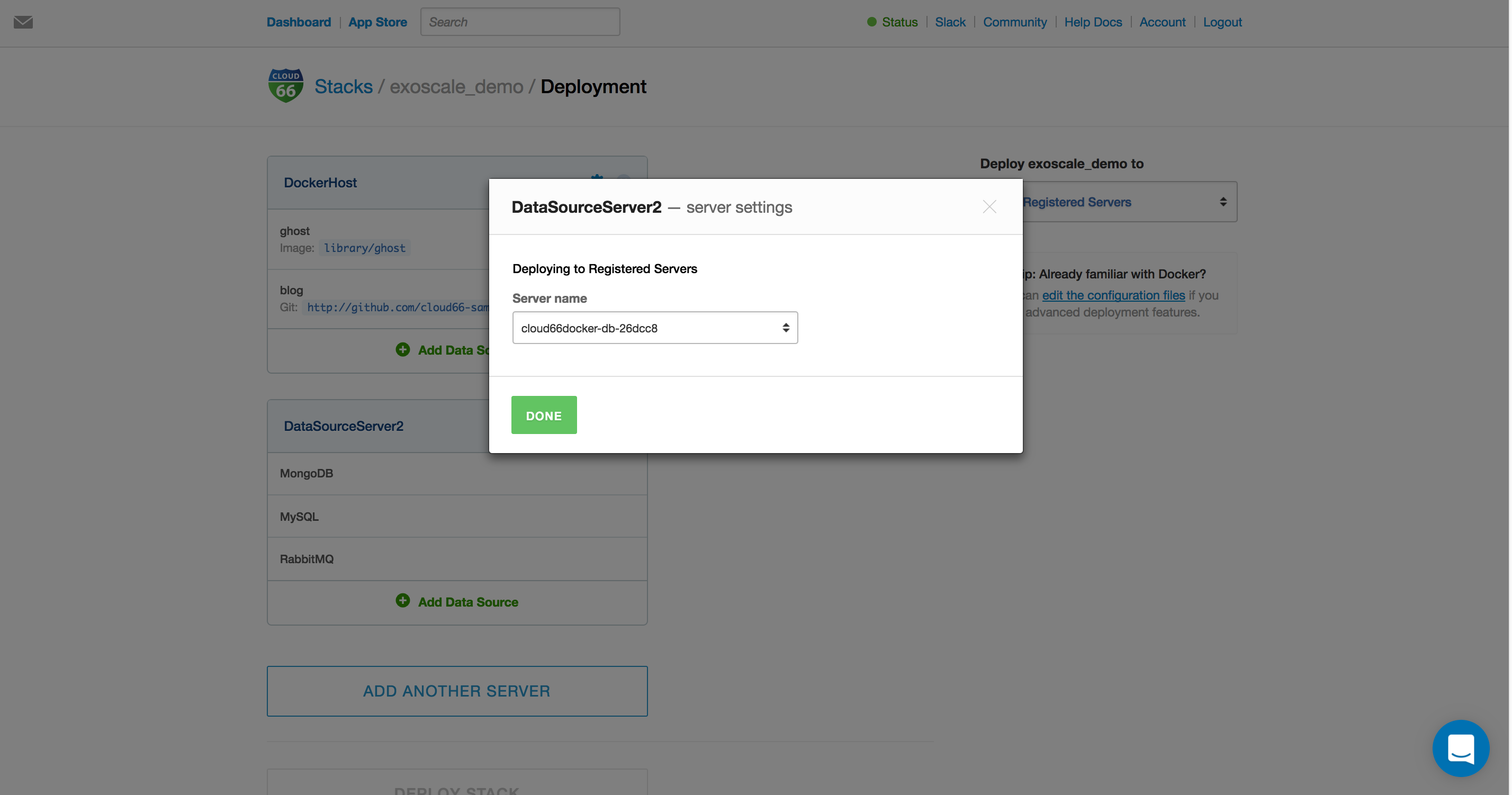 Deploying Applications to Scaleway using registered servers.