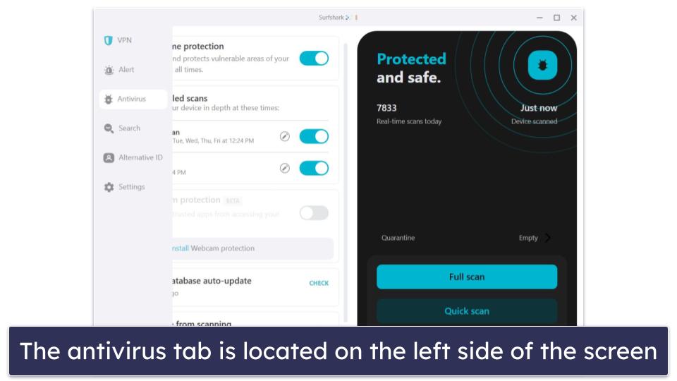 Surfshark Antivirus Ease of Use & Setup — Easy-to-Navigate App That’s Quick to Install (+ Great Android App)
