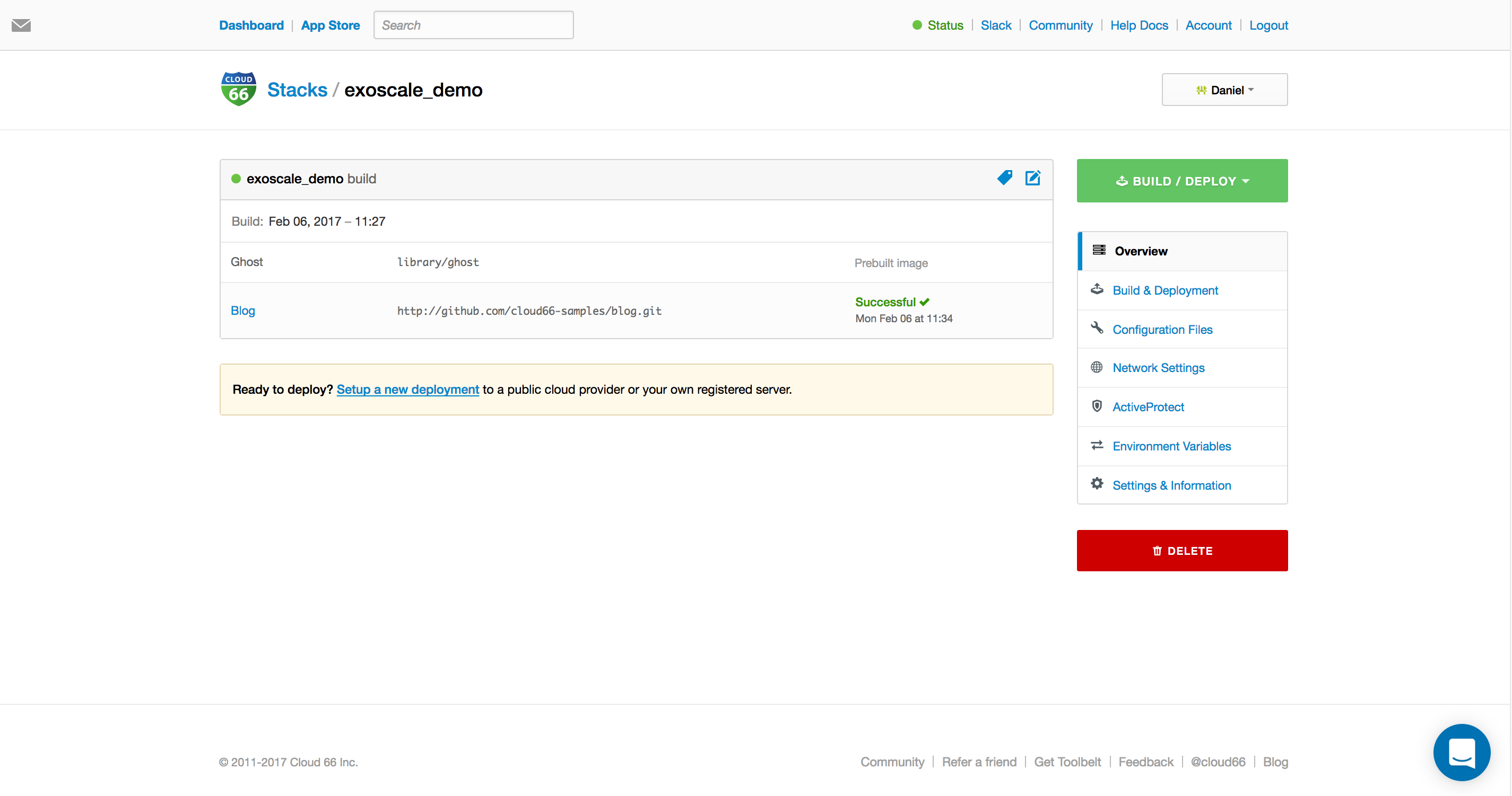 Deploying Applications to Scaleway using registered servers.