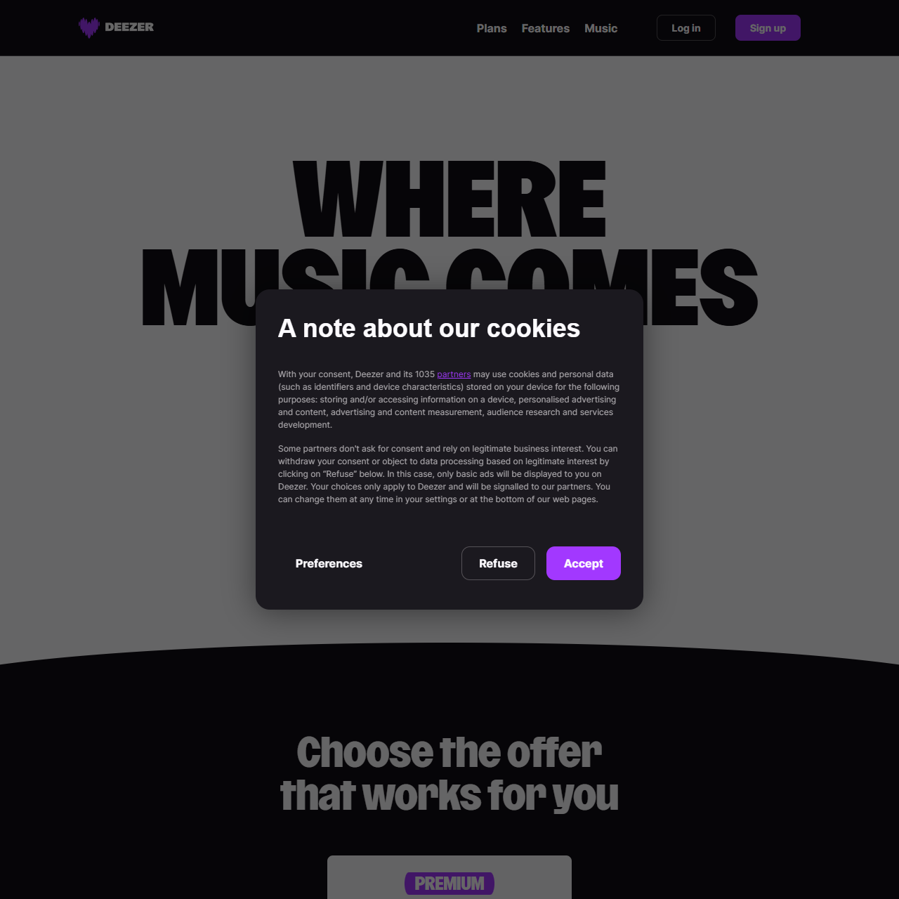 Deezer will soon be available in your country.