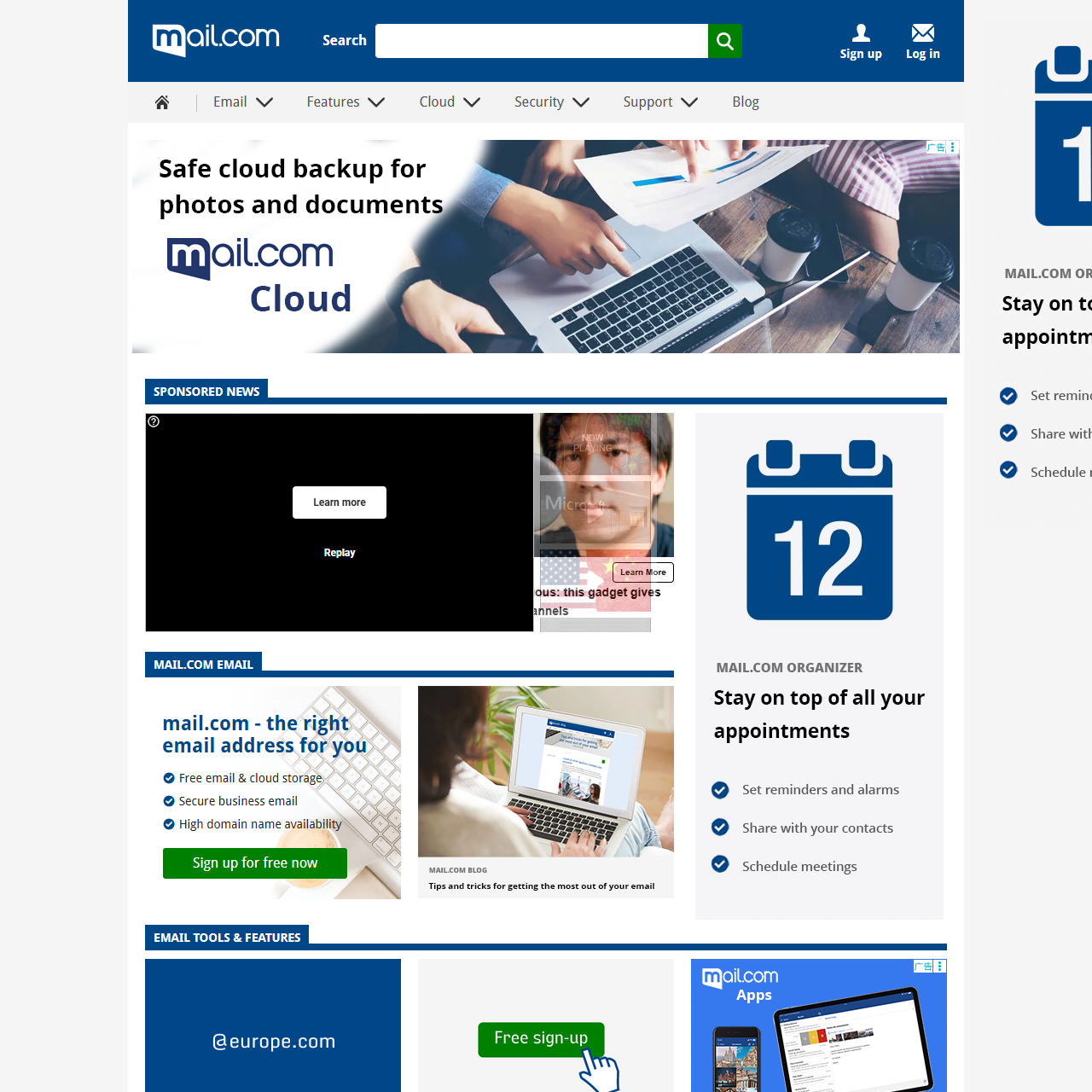 Free email accounts with mail.com