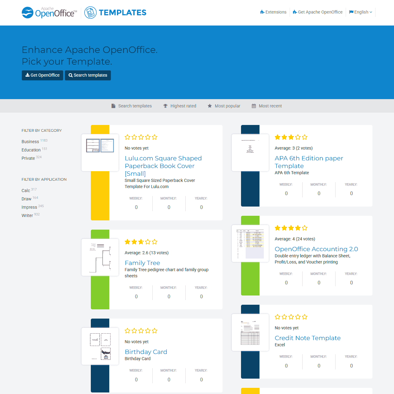 Apache OpenOffice Templates